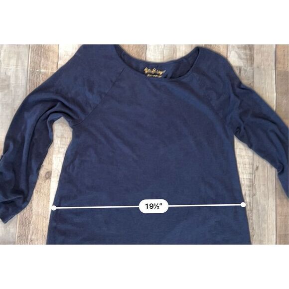 Lilly Pulitzer Surfcrest Rolled Sleeve Knit Swing Dress Navy Blue sz MEDIUM - Picture 8 of 12